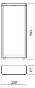 Redo 90581 - LED vonkajšie svietidlo WAKE LED/8W/230V 3000K 50 cm IP65 antracit
