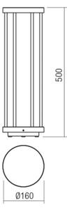 Redo 90578 - LED vonkajšie svietidlo KALEN LED/8W/230V 3000K 50 cm IP65 antracit