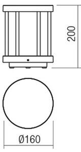 Redo 90577 - LED Vonkajšie svietidlo KALEN LED/8W/230V 3000K 20 cm IP65 antracit
