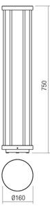 Redo 90579 - LED vonkajšie svietidlo KALEN LED/8W/230V 3000K 75 cm IP65 antracit