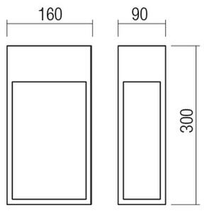 Redo 90604 - LED vonkajšie nástenné svietidlo STAND LED/20W/230V IP65 hnedé
