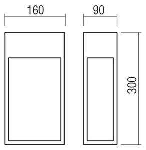 Redo 90603 - Vonkajšie nástenné LED svietidlo STAND LED/20W/230V IP65 antracit