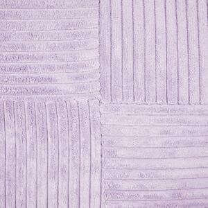 Súprava 2 dekoratívnych vankúšov fialová menčestrové obliečky 43 x 43 cm pruhovaný vzor moderný dizajn ozdobné vankúše