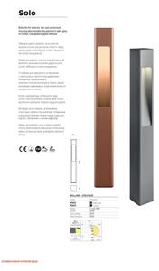 Redo 90672 - Vonkajšia lampa SOLO 1xGU10/35W/230V 70 cm IP65 antracitová