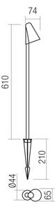 Redo 90705 - Vonkajšie LED svietidlo NIVALIS, 6,8 W, 230 V, 3000 K, 82 cm, IP65, antracit