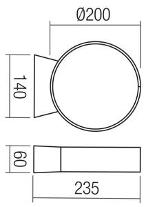 Redo 91062 - Vonkajšie LED nástenné svietidlo ONIRO LED/8W/230V IP65 antracit