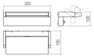 Redo 90715 - vonkajšie nástenné LED svietidlo FLIP LED/40W/230V IP54 antracit