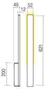 Redo 90871 - LED vonkajšie nástenné svietidlo REFLEXA LED/6W/230V IP54 hnedá