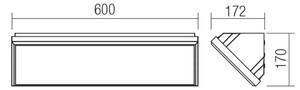 Redo 90678 -LED Vonkajšie nástenné svietidlo MAKO LED/65W/230V 3000K IP65 antracit
