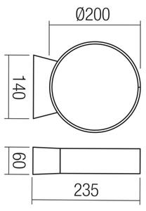 Redo 91063 - LED vonkajšie nástenné svietidlo ONIRO LED/8W/230V IP65 hnedé