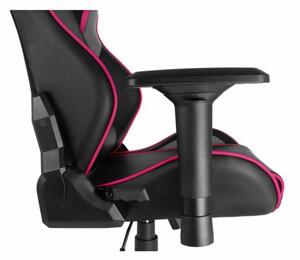 Herná stolička RACING ZK-026 — PU koža, čierna / ružová, nosnosť 130 kg