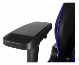 Herná stolička RACING ZK-026 — PU koža, čierna / modrá, nosnosť 130 kg
