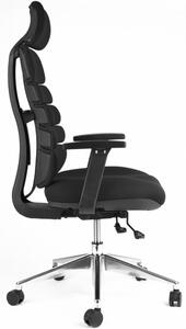 Kancelárska ergonomická stolička SPINE s podhlavníkom — látka, nosnosť 130 kg, viac farieb Zelená