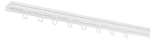 PVC stropná lišta jednoduchá biela Dĺžka koľajnice (cm): 140, Typ prichytenia: Žabky