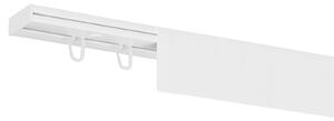 PVC stropná lišta s krytom jednoduchá biela Dĺžka koľajnice (cm): 370, Typ prichytenia: Háčiky