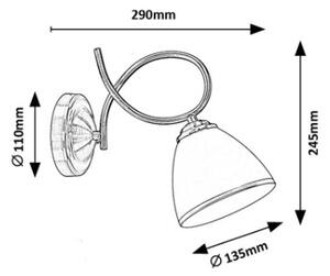 Brilagi - Nástenné svietidlo FRED 1xE27/60W/230V bronzové