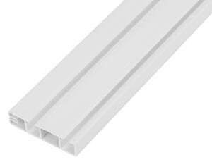PVC stropná lišta s krytom dvojitá biela Dĺžka koľajnice (cm): 130, Typ prichytenia: Žabky