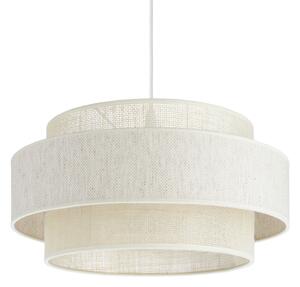 Závesný luster BOHO na šnúre 1xE27/60W/230V pr. 40 cm krémová/juta