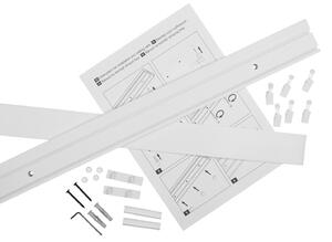 PVC stropná lišta s krytom dvojitá biela Dĺžka koľajnice (cm): 210, Typ prichytenia: Háčiky