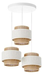 Luster na lanku BOHO 3xE27/60W/230V krémová/juta