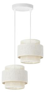 Luster na lanku BOHO 2xE27/60W/230V krémová/juta