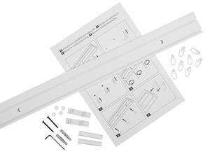 PVC stropná lišta dvojitá biela Dĺžka koľajnice (cm): 150, Typ prichytenia: Háčiky