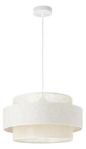 Závesný luster BOHO na šnúre 1xE27/60W/230V pr. 40 cm krémová/juta