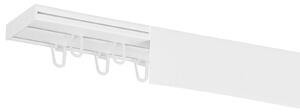 PVC stropná lišta s krytom dvojitá biela Dĺžka koľajnice (cm): 380, Typ prichytenia: Žabky