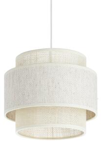 Závesné svietidlo BOHO na lanku 1xE27/60W/230V, priemer 20 cm, krémová/juta
