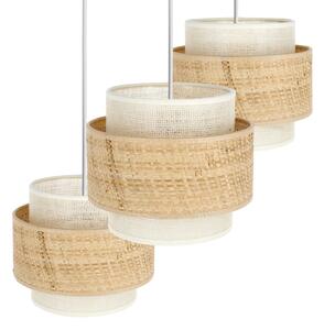 Luster na lane BOHO 3xE27/60W/230V juta/krémová