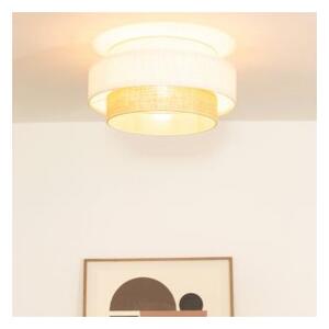 Stropné svietidlo BOHO 1xE27/60W/230V priemer 40 cm biela/juta