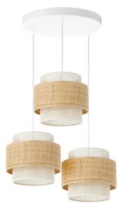 Luster na lane BOHO 3xE27/60W/230V juta/krémová