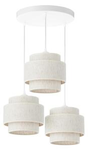 Luster na lanku BOHO 3xE27/60W/230V biela