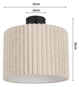 Brilagi - Prisadený luster NORDIC WAVE 1xE27/15W/230V pr. 32 cm ľanová/čierna