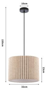 Brilagi - Luster na lanku NORDIC WAVE 1xE27/15W/230V pr. 32 cm ľan/čierna