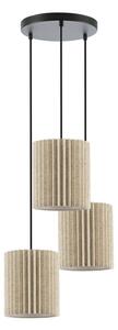 Brilagi - Luster na lanku NORDIC WAVE 3xE27/15W/230V pr. 38 cm ľan/čierna
