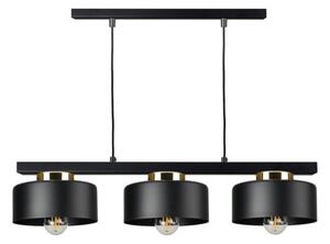 Závesný luster na lanku IGNIA 3xE27/60W/230V čierna/zlatá