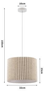 Brilagi - Závesný luster NORDIC WAVE 1xE27/15W/230V, priemer 32 cm, ľan/biela
