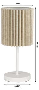 Brilagi - Stolná lampa NORDIC WAVE 1xE27/15W/230V ľan/biela