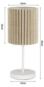 Brilagi - Stolná lampa NORDIC WAVE 1xE27/15W/230V ľan/biela