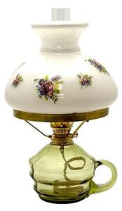 Petrolejová lampa KLÁRA 34 cm lesná zelená