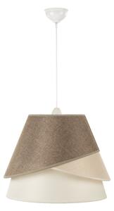 ONLI - Luster na lanku POLLON 1xE27/15W/230V hnedá/krémová/béžová