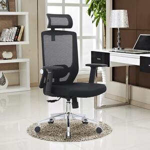 Kancelárska ergonomická stolička FORLI — čierna, nosnosť 150 kg