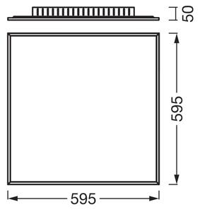 Osram - prisadený LED panel PLANON LED/40W/230V 59,5x59,5 cm biela