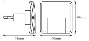 Osram - LED Nočné svetlo s čidlom súmraku LUNETTA LED/0,3W/230V biela