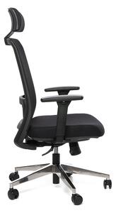 Kancelárska ergonomická stolička Sego FRAME — sieť/látka, čierna