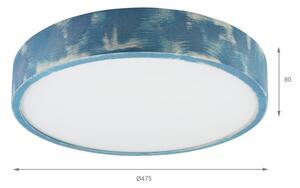 Brilagi - Stropné svietidlo PINO 3xE27/15W/230V borovica/modrá pr. 47,5 cm