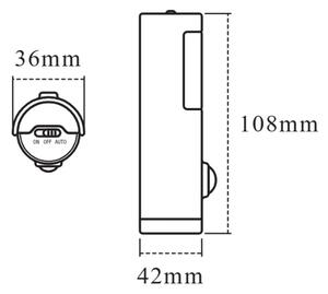 Osram - LED orientačné svietidlo so senzorom NIGHTLUX LED/0,35W/3xAAA IP54