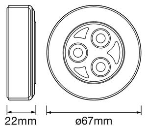 Osram - LED dotykové orientačné svietidlo DOT-IT LED/0,2W/4,5V