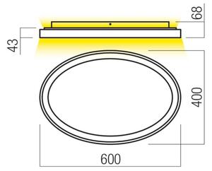 Redo 01-3807 - Stmievateľné LED stropné svietidlo NOBU LED/60W/230V zlaté